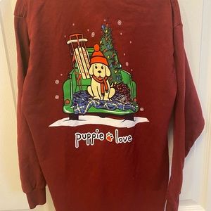 Puppie Love long sleeved winter themed shirt